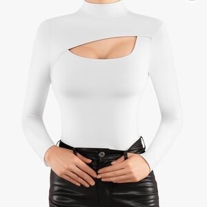 NWT MANGOPOP Mock Turtleneck Long Sleeve Bodysuits Size XL